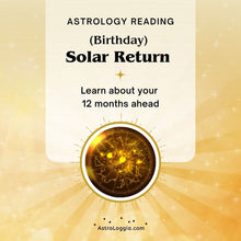Load image into Gallery viewer, Solar Return, astrology reading, birthday reading