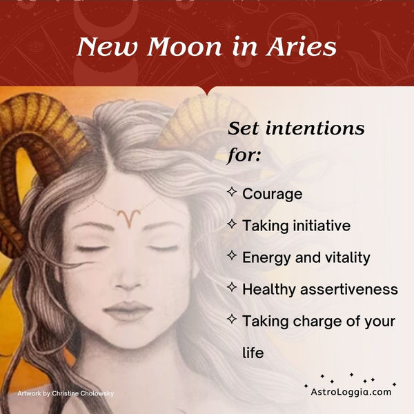 New Moon/Solar Eclipse in Aries, April 2024