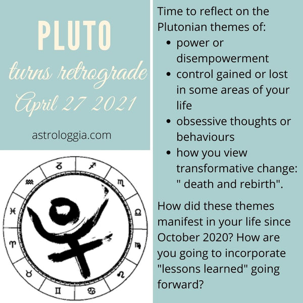 Pluto Turns Retrograde: Dark Places, Power (Im)Balance, and Death and Rebirth